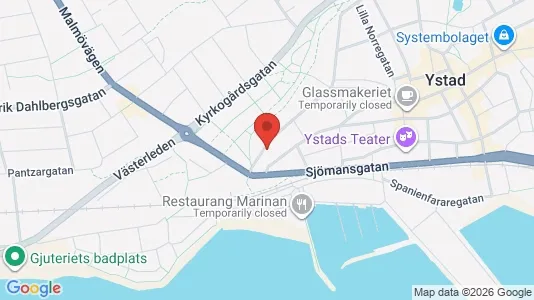 Apartments for rent i Ystad - kort over placeringen