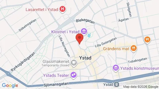 Apartments for rent i Ystad - kort over placeringen