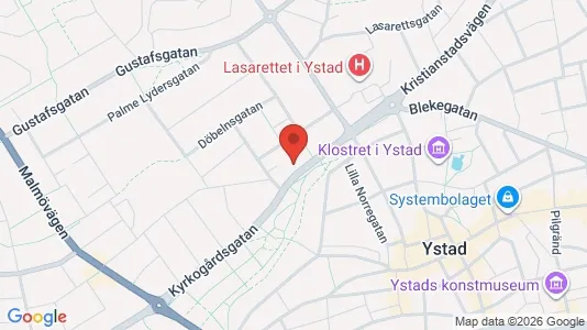 Apartments for rent i Ystad - kort over placeringen