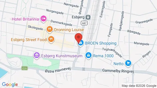 Apartments for rent i Esbjerg Center - kort over placeringen
