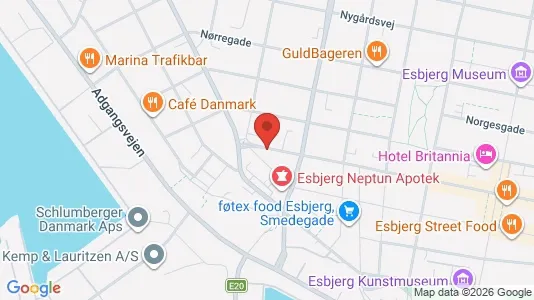 Apartments for rent i Esbjerg Center - kort over placeringen