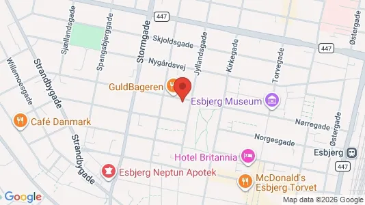 Apartments for rent i Esbjerg Center - kort over placeringen