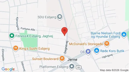 Apartments for rent i Esbjerg Ø - kort over placeringen