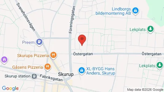 Apartments for rent i Skurup - kort over placeringen