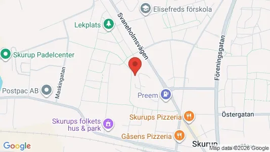Apartments for rent i Skurup - kort over placeringen