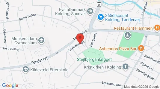Rooms for rent i Kolding - kort over placeringen
