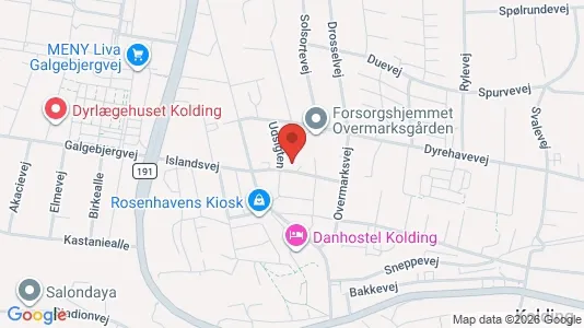 Apartments for rent i Kolding - kort over placeringen