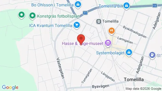 Apartments for rent i Tomelilla - kort over placeringen