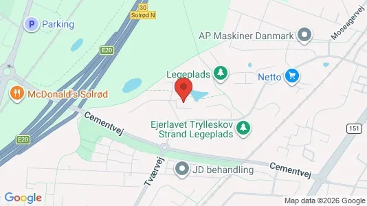 Apartments for rent i Solrød Strand - kort over placeringen
