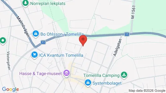 Apartments for rent i Tomelilla - kort over placeringen