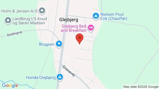 Apartments for rent i Glejbjerg - kort over placeringen