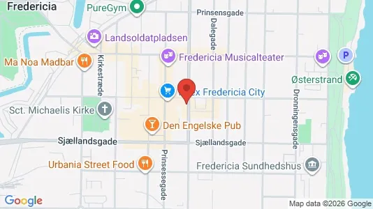 Apartments for rent i Fredericia - kort over placeringen