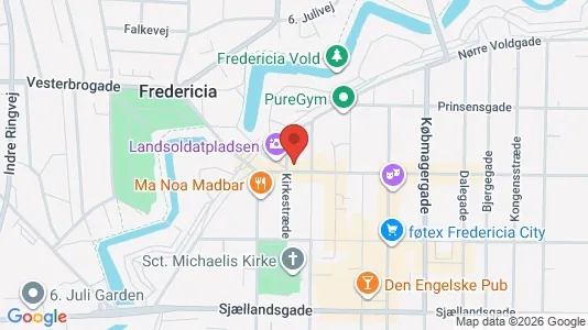 Apartments for rent i Fredericia - kort over placeringen