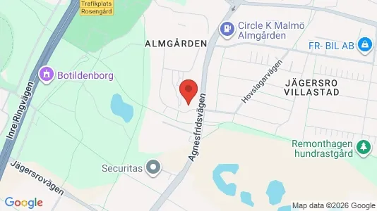 Apartments for rent i Husie - kort over placeringen