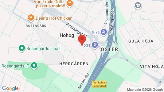 Apartments for rent i Rosengård - kort over placeringen