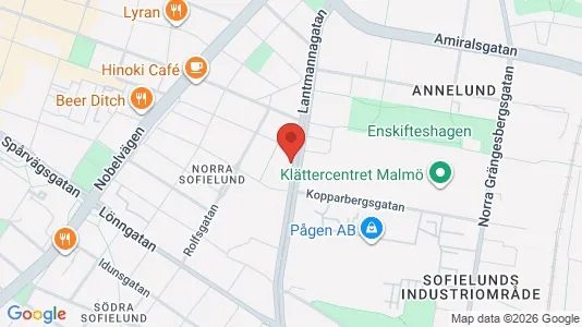 Apartments for rent i Sofielund - kort over placeringen