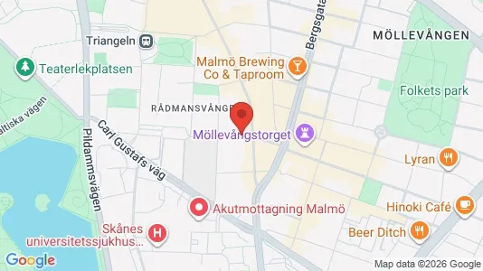 Apartments for rent i Malmö City - kort over placeringen