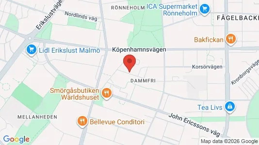 Apartments for rent i Malmö City - kort over placeringen