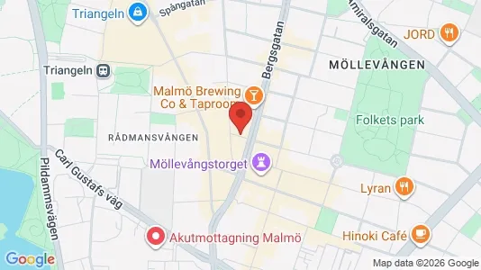 Apartments for rent i Malmö City - kort over placeringen