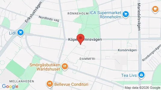Apartments for rent i Malmö City - kort over placeringen