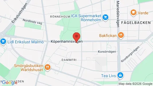 Apartments for rent i Malmö City - kort over placeringen