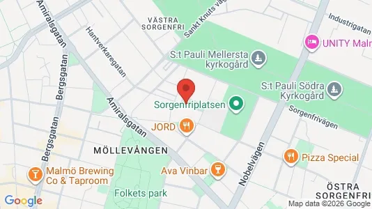 Apartments for rent i Malmö City - kort over placeringen