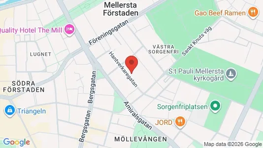 Apartments for rent i Malmö City - kort over placeringen