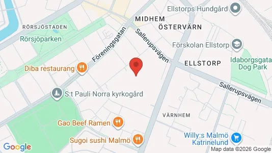 Apartments for rent i Malmö City - kort over placeringen