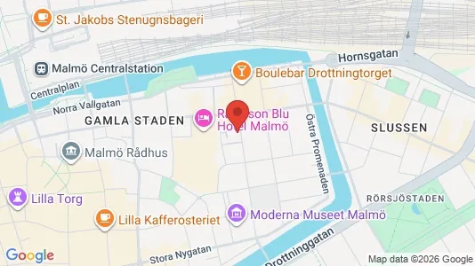 Apartments for rent i Malmö City - kort over placeringen