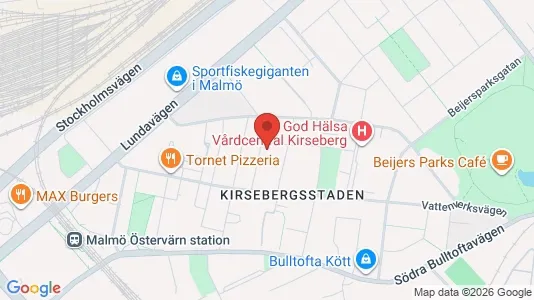 Apartments for rent i Kirseberg - kort over placeringen