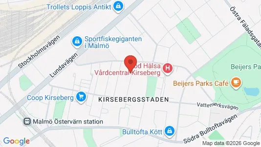 Apartments for rent i Kirseberg - kort over placeringen