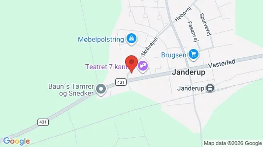 Apartments for rent i Janderup Vestj - kort over placeringen