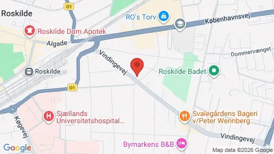 Apartments for rent i Roskilde - kort over placeringen