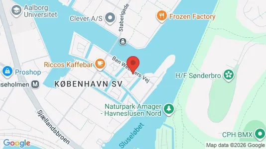 Rooms for rent i Copenhagen SV - kort over placeringen
