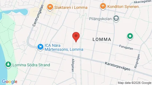 Apartments for rent i Lomma - kort over placeringen