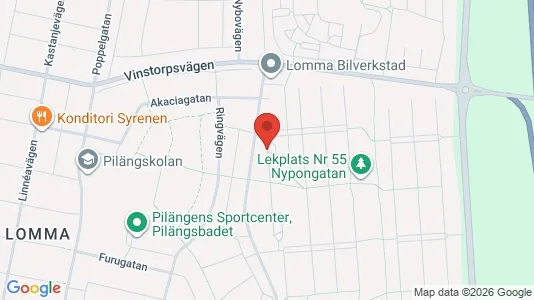 Apartments for rent i Lomma - kort over placeringen