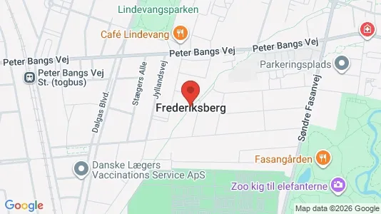 Rooms for rent i Frederiksberg - kort over placeringen