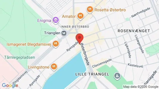 Apartments for rent i Østerbro - kort over placeringen