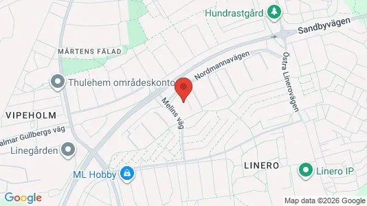 Rooms for rent i Lund - kort over placeringen