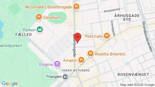 Apartments for rent i Østerbro - kort over placeringen