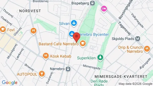 Apartments for rent i Nørrebro - kort over placeringen