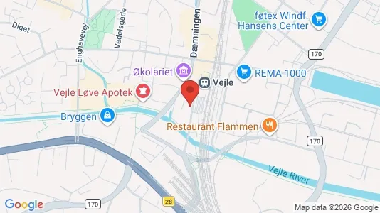 Apartments for rent i Vejle Center - kort over placeringen