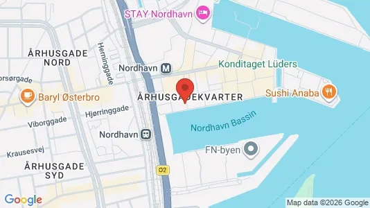 Apartments for rent i Nordhavn - kort over placeringen