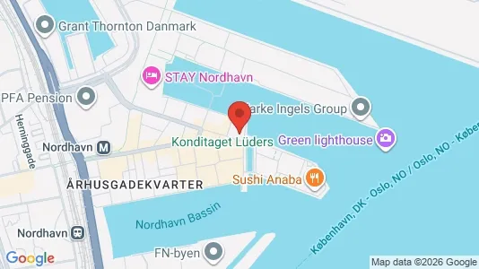 Apartments for rent i Nordhavn - kort over placeringen