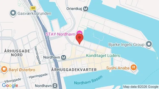 Apartments for rent i Nordhavn - kort over placeringen