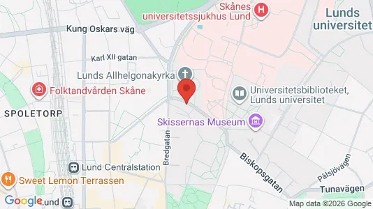 Apartments for rent i Lund - kort over placeringen