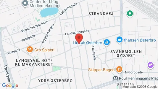 Apartments for rent i Østerbro - kort over placeringen