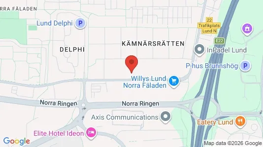 Rooms for rent i Lund - kort over placeringen