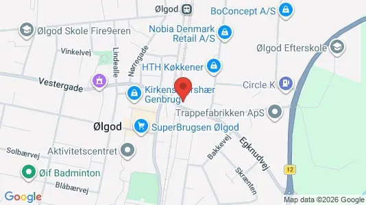 Apartments for rent i Ølgod - kort over placeringen