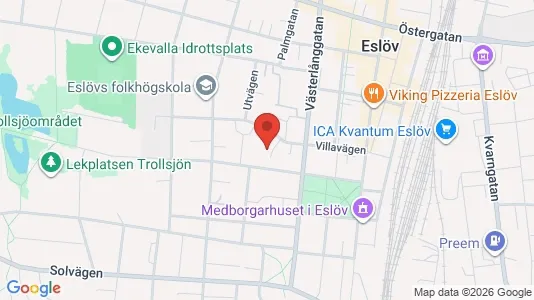 Apartments for rent i Eslöv - kort over placeringen